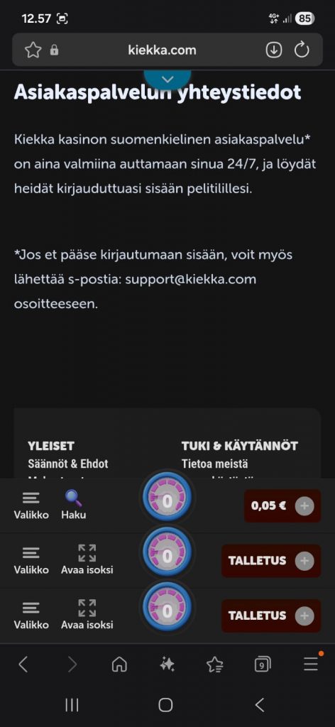 Tuki palvelee sähköpostilla